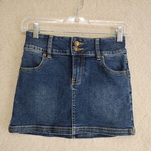 Princess Polly Denim Skirt Womens AU 6 US 2 Blue High Waist Mini Button Pocket